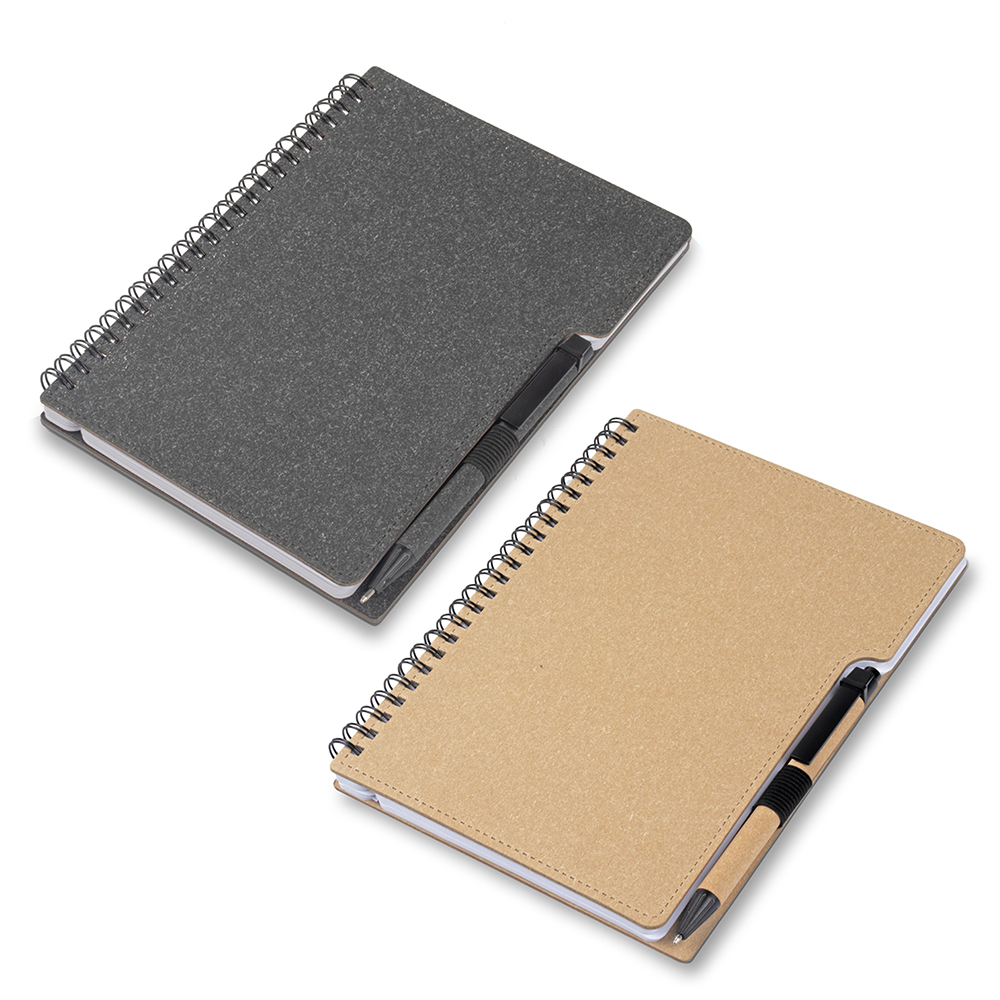 caderno capa de bambu CAD012