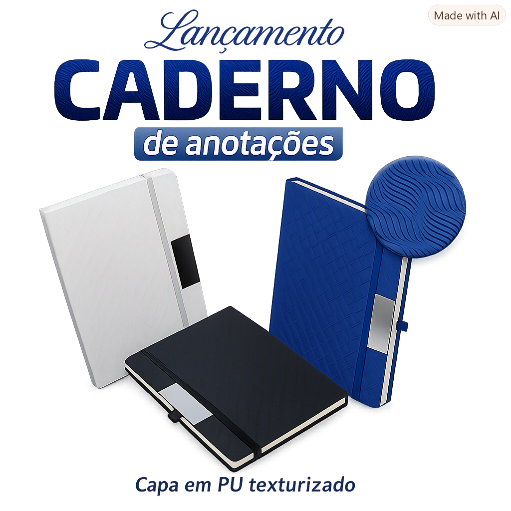 Caderno de Anotações - Produtividade e Estilo QAP Brindes - brindes personalizados