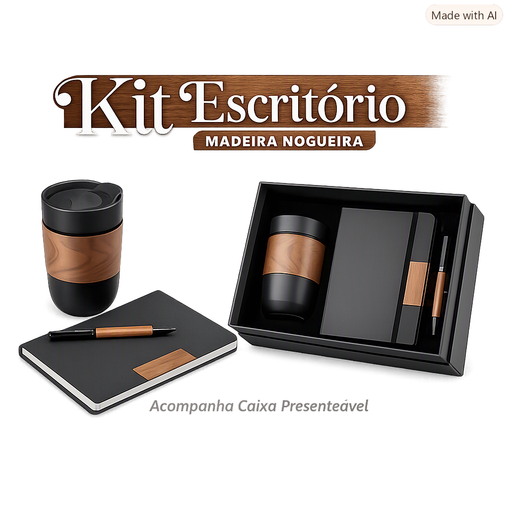 Kit Escritório – Organização e Elegância QAP Brindes - brindes personalizados