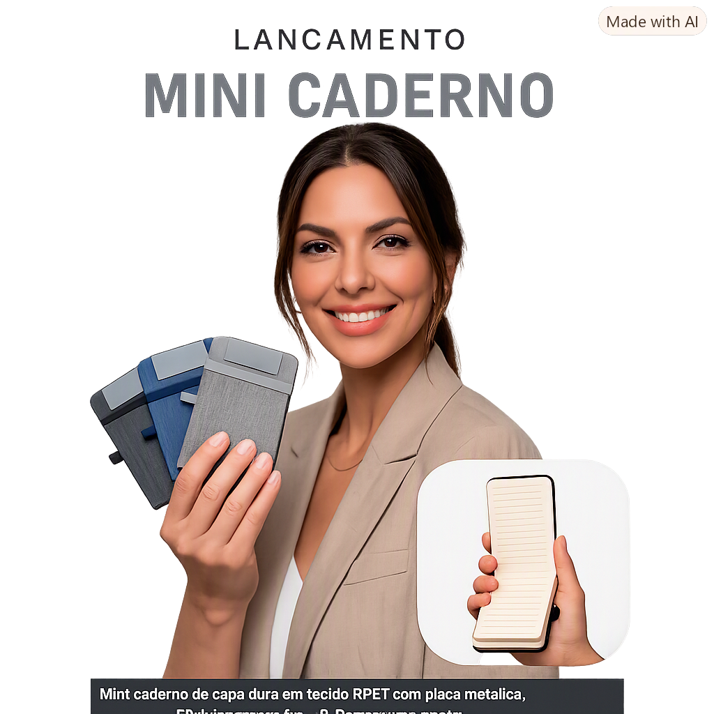 Mini Caderno – Organização e Elegância QAP Brindes - brindes personalizados